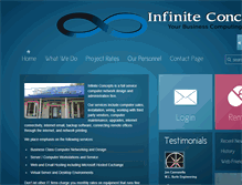 Tablet Screenshot of infiniteconcepts.com